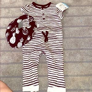 Brand new Baby romper with bib